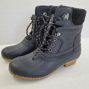 NWOT Tommy Hilfiger Rainah Duck Booties- Black- Size 8 M (Medium) -